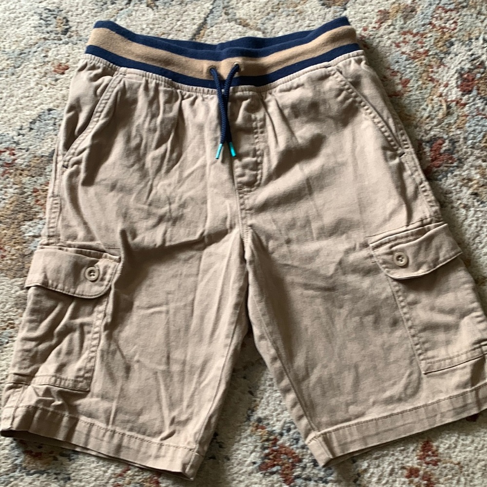Boys khaki cargo shorts